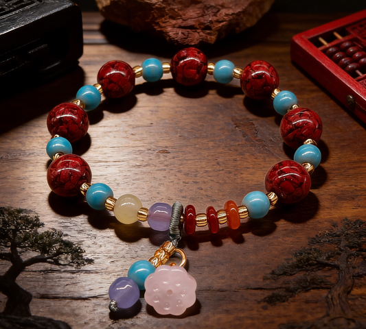 「乡野丫头」事事顺意莲蓬手串| 10MM彩珠晶体砂