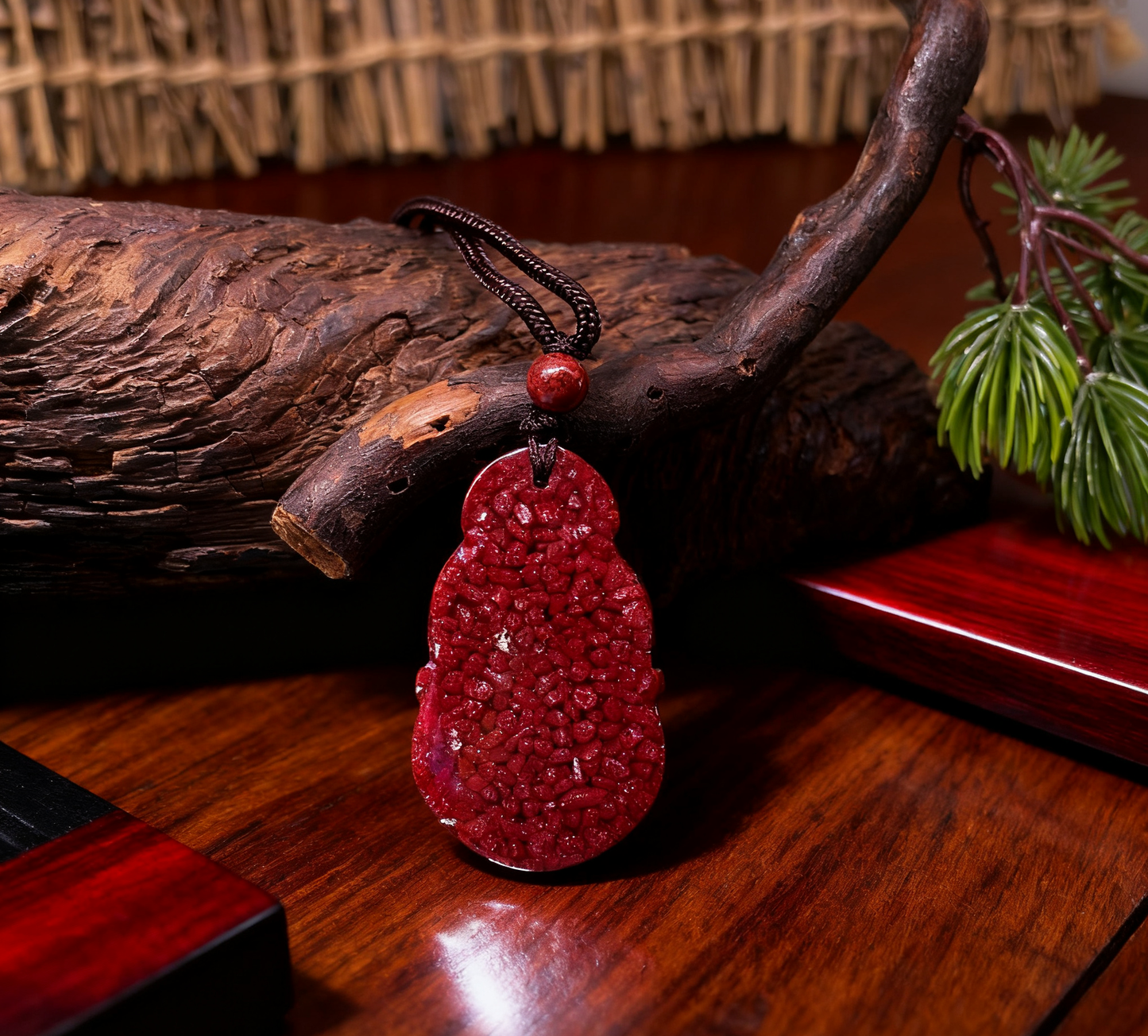 「乡野丫头」福禄葫芦 八方来财添财运 | 全透扁葫芦朱砂吊坠