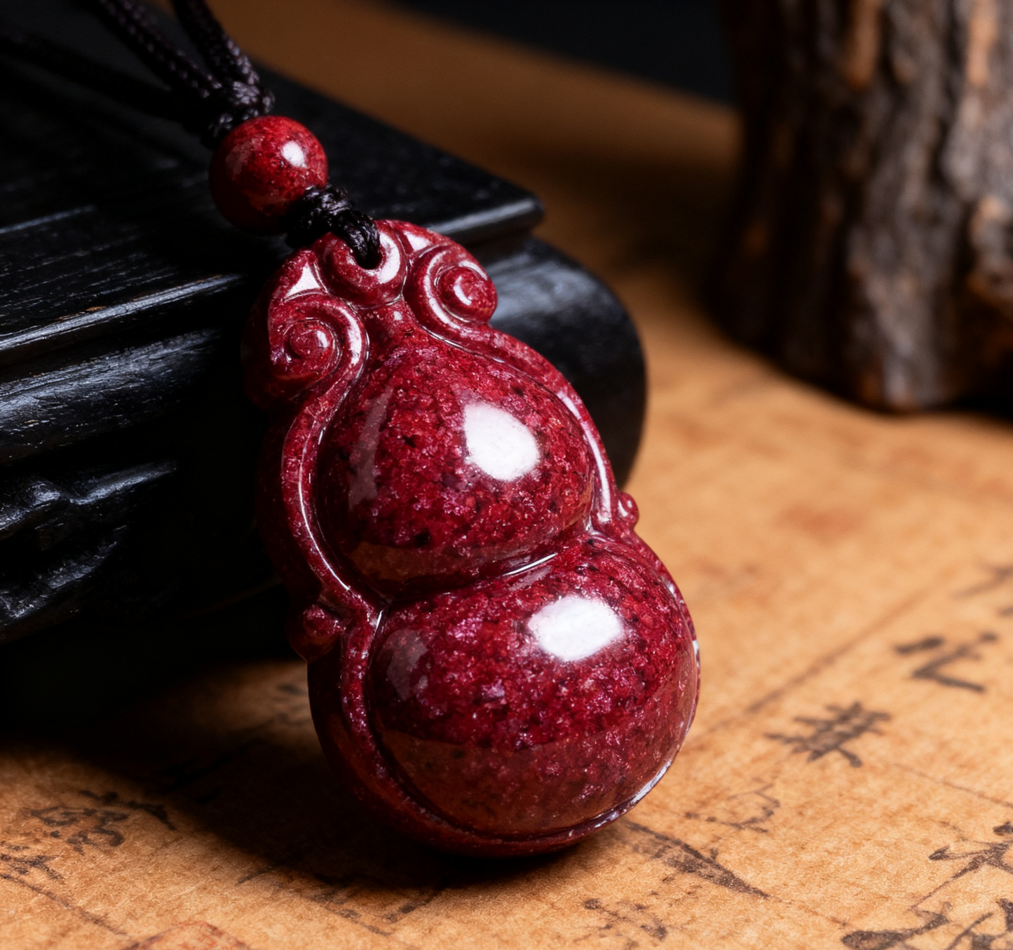 「乡野丫头」福禄葫芦 八方来财添财运 | 全透扁葫芦朱砂吊坠