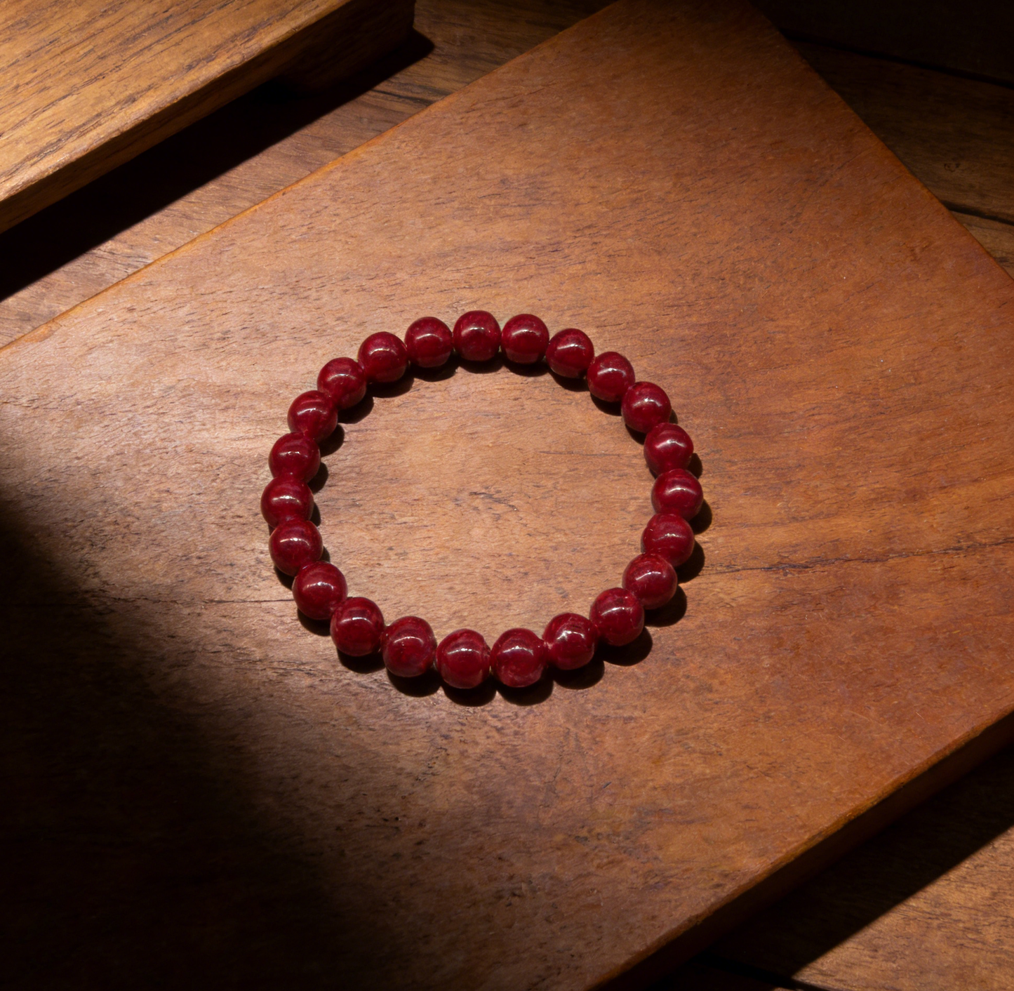 「乡野丫头」财富引力场 经典款聚财手链 | 8MM-10MM全透单圈朱砂手链