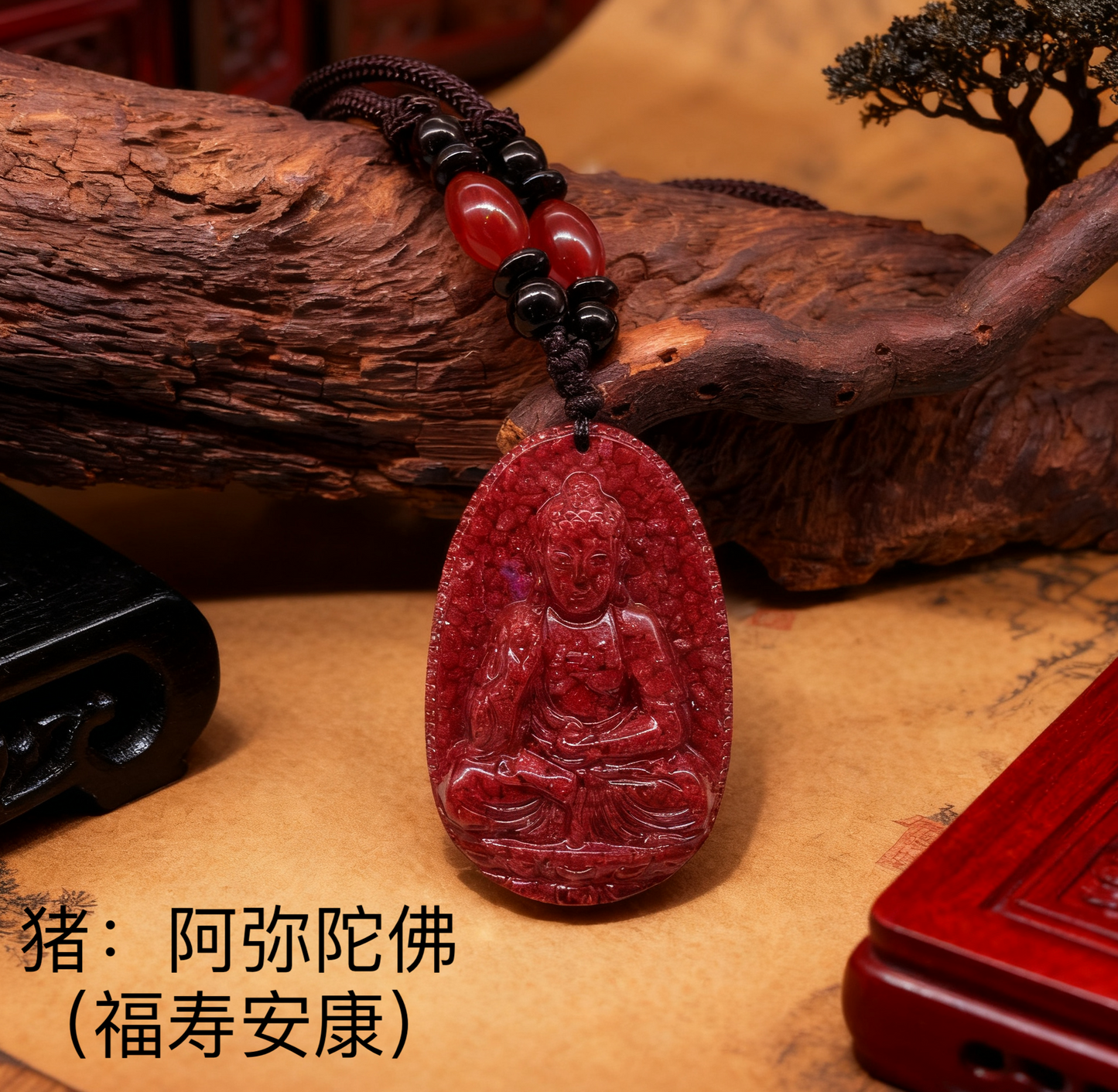 八大守护神本命佛牌 | 12生肖全透晶体朱砂吊坠