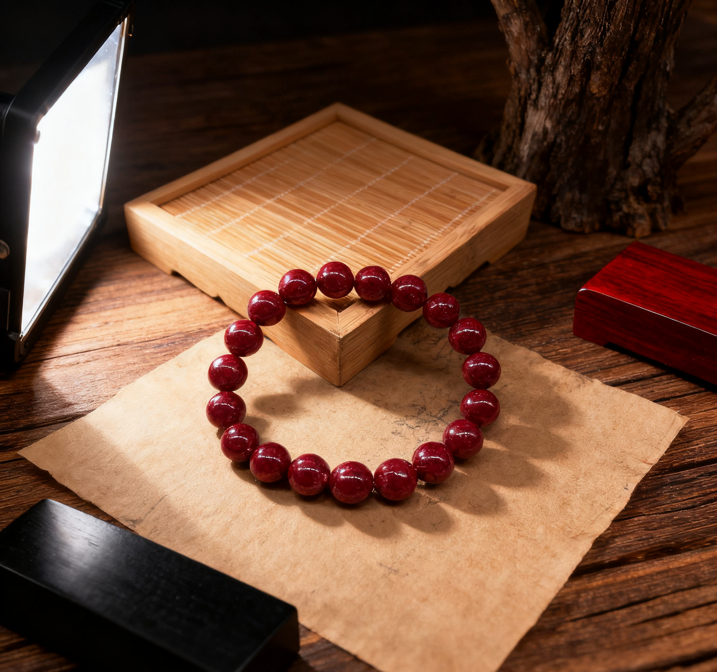 Fortune Gravitational Field Classic 10MM Cinnabar Beads Bracelet 