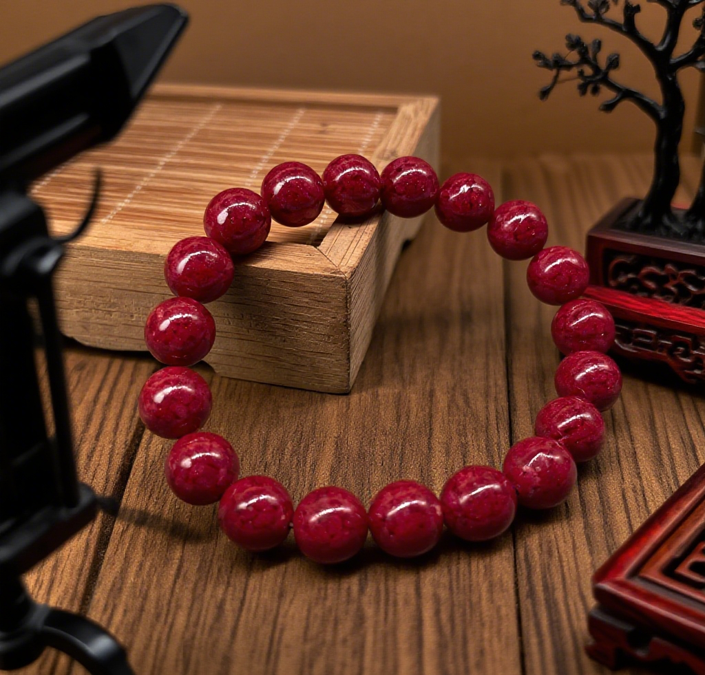 Fortune Gravitational Field Classic 10MM Cinnabar Beads Bracelet 