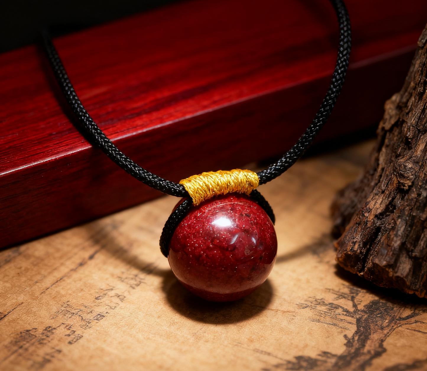 「乡野丫头」金线能量单珠锁骨链 | 全透金线16MM单珠