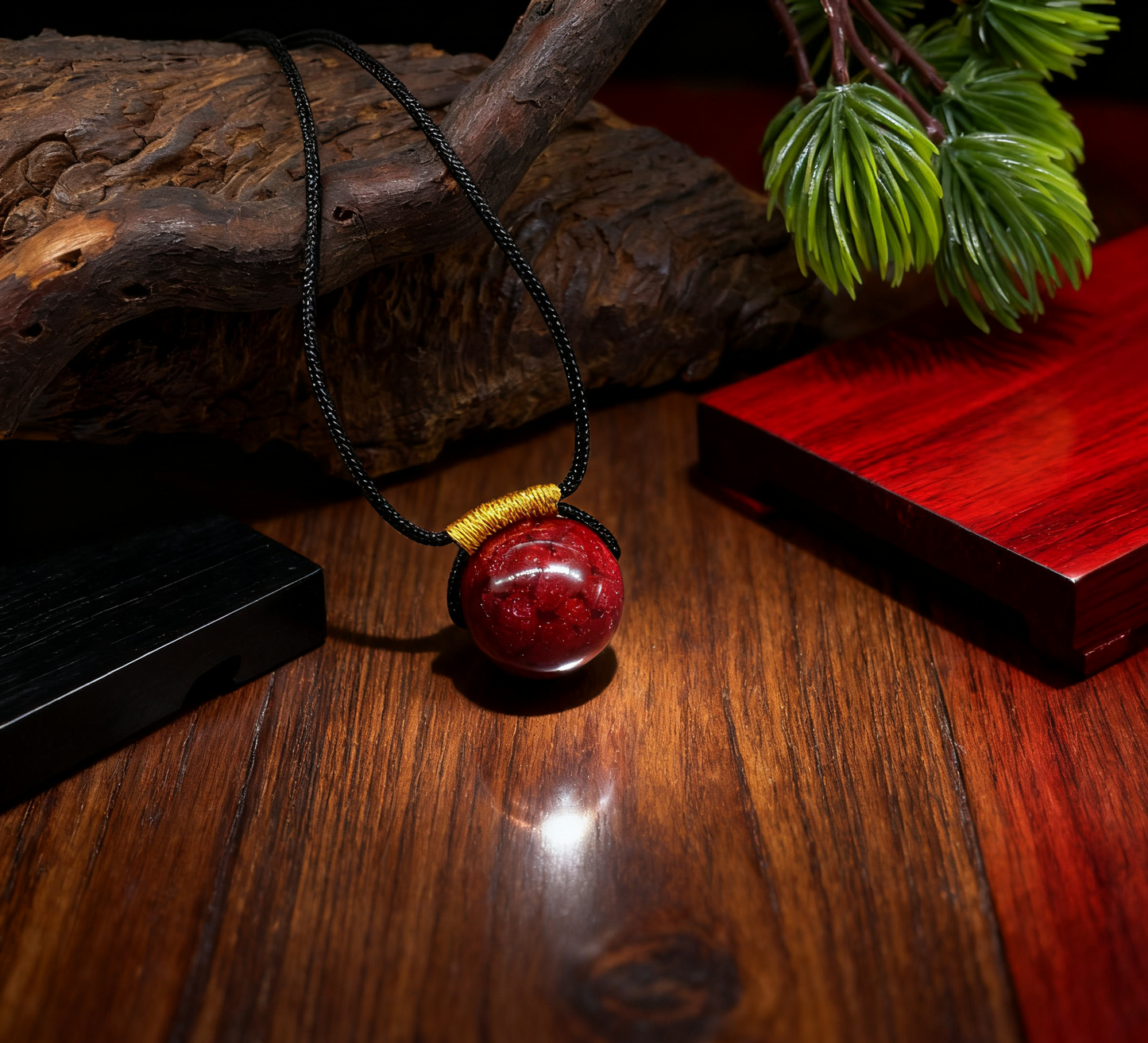 「乡野丫头」金线能量单珠锁骨链 | 全透金线16MM单珠