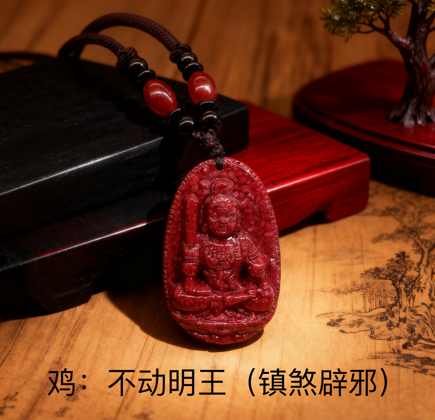 八大守护神本命佛牌 | 12生肖全透晶体朱砂吊坠