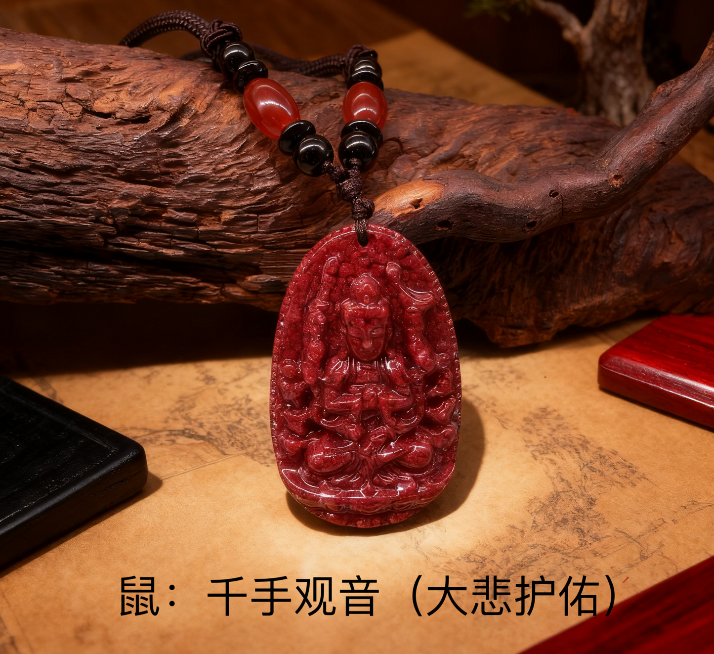 八大守护神本命佛牌 | 12生肖全透晶体朱砂吊坠