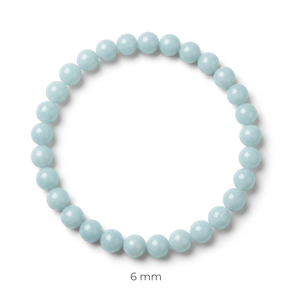 猫眼海蓝宝手链6mm规格图