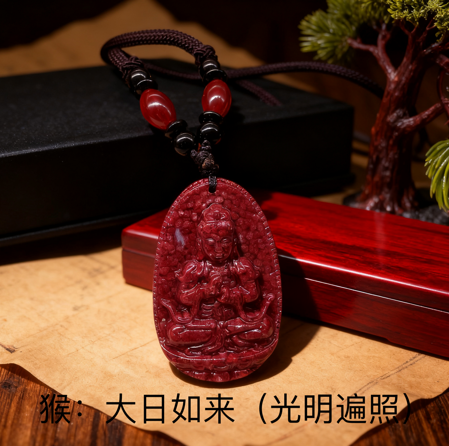 八大守护神本命佛牌 | 12生肖全透晶体朱砂吊坠